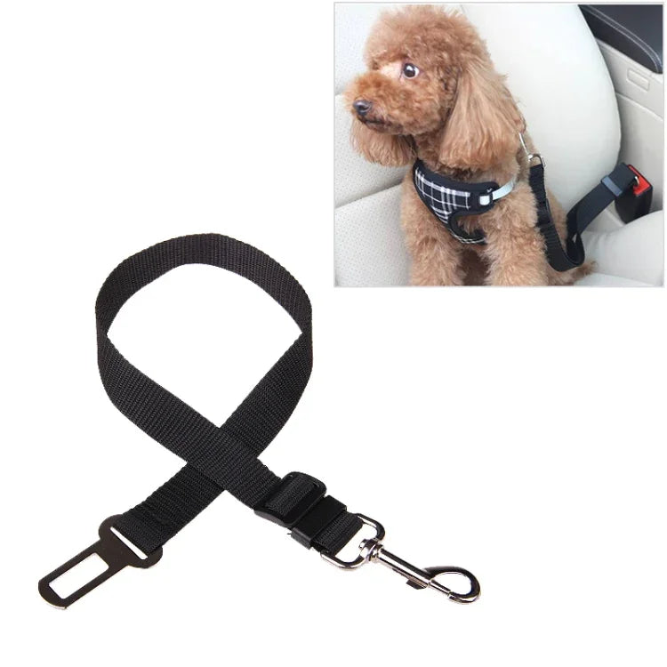 Dây Dẫn Dây Đai An Toàn Ghế Ô Tô Cho Chó Thú Cưng Kẹp Nylon, Đỏ, Đen, Xanh Dương