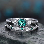 Bộ 2 nhẫn đá zircon thời trang cho nữ, size 5, 6, 7, 8, 9, 10