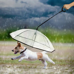 Dây Dẫn Chó Đi Bộ Mưa Trong Suốt Có Thể Điều Chỉnh Dù Thú Cưng, Dù Thú Cưng
