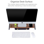 Giá đỡ màn hình với chân kim loại cho iMac MacBook màn hình LCD máy in, tổ chức bàn làm việc Lapdesk chắc chắn tiết kiệm không gian