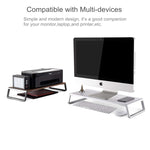 Giá đỡ màn hình với chân kim loại cho iMac MacBook màn hình LCD máy in, tổ chức bàn làm việc Lapdesk chắc chắn tiết kiệm không gian
