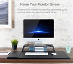Giá đỡ màn hình với chân kim loại cho iMac MacBook màn hình LCD máy in, tổ chức bàn làm việc Lapdesk chắc chắn tiết kiệm không gian