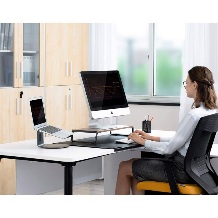 Giá đỡ màn hình với chân kim loại cho iMac MacBook màn hình LCD máy in, tổ chức bàn làm việc Lapdesk chắc chắn tiết kiệm không gian