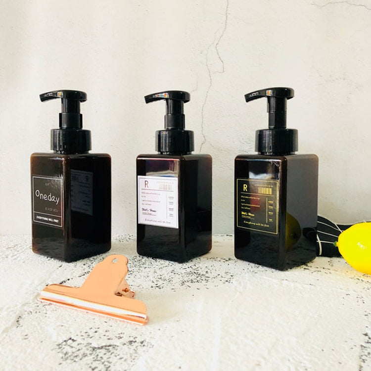 Chai bọt 450ml, chai phụ tạo bọt, hình vuông, dùng trong một ngày