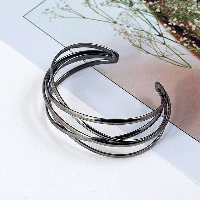 Vòng tay vòng tay bấm cho nữ, vòng tay thời trang, vàng, bạc, đen súng, đỏ hồng, nhiều màu