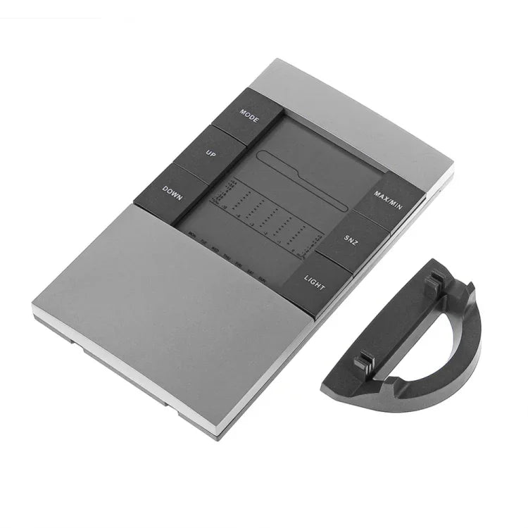 Máy đo nhiệt độ độ ẩm kỹ thuật số LCD gia đình, đồng hồ báo thức, Máy đo độ ẩm
