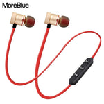 Tai nghe Bluetooth không dây MoreBlue S07 kim loại từ tính âm thanh nổi bass tai nghe thể thao không dây có mic