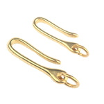 Móc khóa đồng thau nguyên khối kiểu cổ, móc U dây thắt lưng, dây ví, móc câu cá, 6cm có vòng đồng, 6cm không có vòng đồng