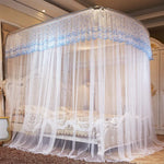 Màn chống muỗi sàn ống thép không gỉ ba cửa hình chữ U, ống dày 25mm kích thước 1.2x2.0m, 1.5x2.0m, 1.8x2.0m, 1.8x2.2m, 2.0x2.2m, ống siêu dày 32mm kích thước 1.2x2.0m, 1.5x2.0m, 1.8x2.0m