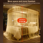 Màn chống muỗi ba cửa kéo được ray dẫn hướng hình chữ U, 120x200 cm, 150x200 cm, 180x200 cm, 180x220 cm, 200x220 cm