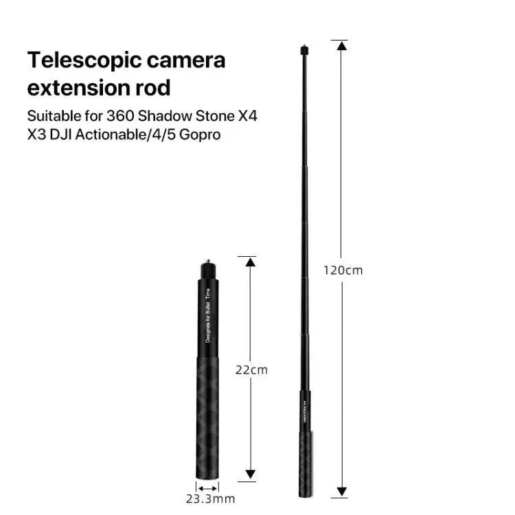 Gậy Tự Sướng Phụ Kiện Máy Quay Hành Động 1.2m Cho Insta360 ONE X và ONE Sport, Phụ Kiện Tay Cầm 1.2m cho Insta360 ONE X / ONE