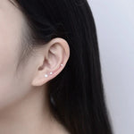 20 đôi / gói bông tai zircon sáu càng nữ ngọc trai kim cương trang sức