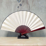 Quạt Gấp Vải Lụa Trơn Màu Thuần Trung Quốc Kiểu Quạt Thư Pháp, 8 inch, 10 inch