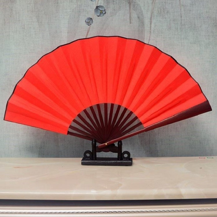 Quạt Gấp Vải Lụa Trơn Màu Thuần Trung Quốc Kiểu Quạt Thư Pháp, 8 inch, 10 inch