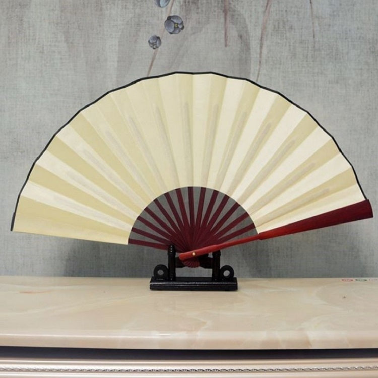 Quạt Gấp Vải Lụa Trơn Màu Thuần Trung Quốc Kiểu Quạt Thư Pháp, 8 inch, 10 inch