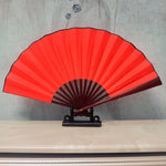Quạt Gấp Vải Lụa Trơn Màu Thuần Trung Quốc Kiểu Quạt Thư Pháp, 8 inch, 10 inch
