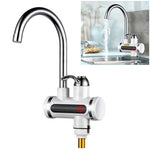 Máy nước nóng bếp 220V không bình chứa, vòi nước nóng điện tử có hiển thị nhiệt độ, nước từ dưới lên, nước từ bên hông