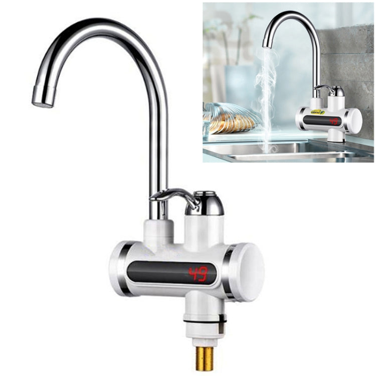 Máy nước nóng bếp 220V không bình chứa, vòi nước nóng điện tử có hiển thị nhiệt độ, nước từ dưới lên, nước từ bên hông