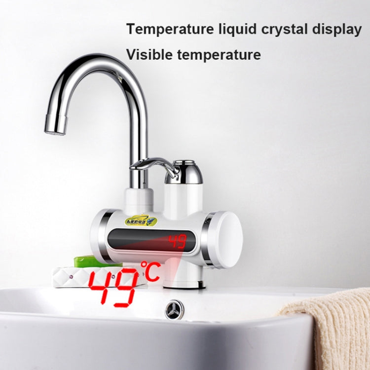 Máy nước nóng bếp 220V không bình chứa, vòi nước nóng điện tử có hiển thị nhiệt độ, nước từ dưới lên, nước từ bên hông