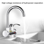 Máy nước nóng bếp 220V không bình chứa, vòi nước nóng điện tử có hiển thị nhiệt độ, nước từ dưới lên, nước từ bên hông