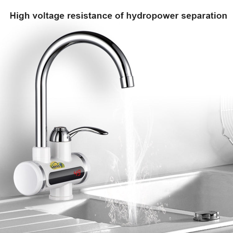 Máy nước nóng bếp 220V không bình chứa, vòi nước nóng điện tử có hiển thị nhiệt độ, nước từ dưới lên, nước từ bên hông
