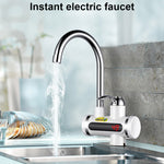 Máy nước nóng bếp 220V không bình chứa, vòi nước nóng điện tử có hiển thị nhiệt độ, nước từ dưới lên, nước từ bên hông