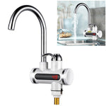 Máy nước nóng bếp 220V không bình chứa, vòi nước nóng điện tử có hiển thị nhiệt độ, nước từ dưới lên, nước từ bên hông