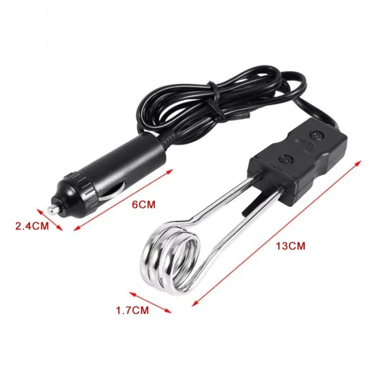 Máy Đun Nước Ngâm Điện 12V/24V Di Động Dùng Cho Xe Ô Tô, Du Lịch, Cắm Trại, Dã Ngoại, 12V, 24V