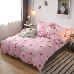 Bộ ga trải giường bốn món vải cotton đơn giản, 150x200cm