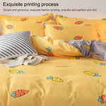 Bộ ga trải giường bốn món vải cotton đơn giản, 150x200cm