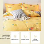Bộ ga trải giường bốn món vải cotton đơn giản, 150x200cm