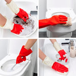 1 đôi găng tay rửa nhà hai màu dùng trong gia đình, làm việc nhà, giặt giũ, rửa bát, găng tay latex, size S, M, L, XL