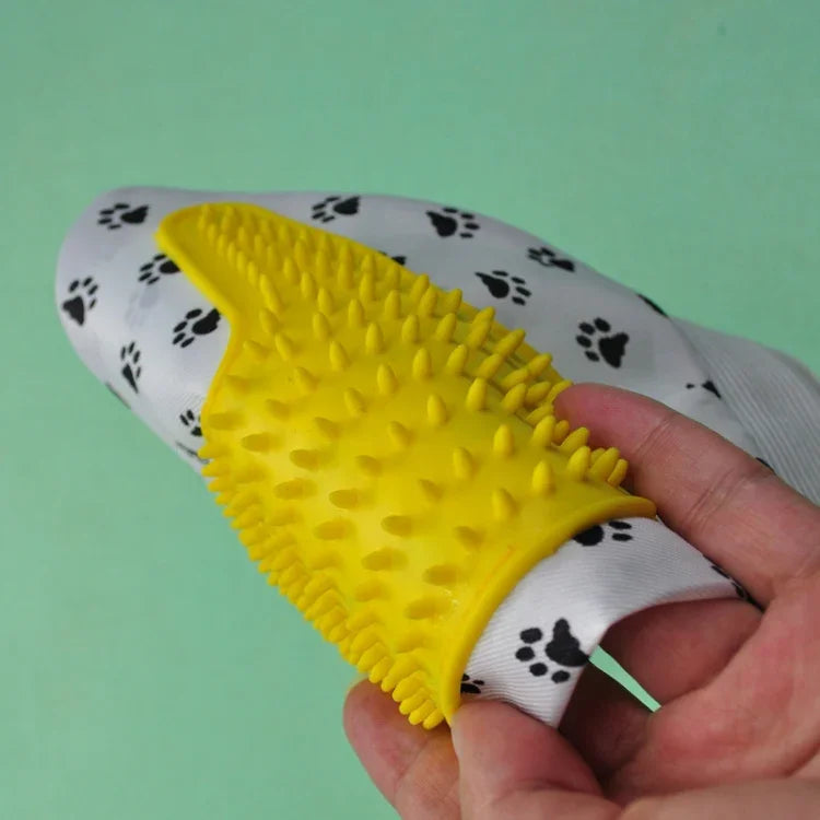 Găng tay tắm cho thú cưng, Bàn chải massage cho chó, Dụng cụ tắm và chải lông cho thú cưng, Găng tay bàn chải massage