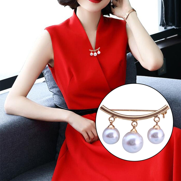 Ghim cài ngọc trai đơn giản chống trượt, phụ kiện nữ, ghim cài áo cardigan chống mòn, ghim tráng men, mạ vàng, mạ bạc