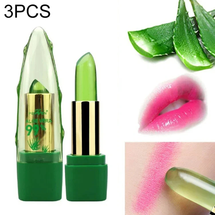 3 Cái Son Dưỡng Môi Tự Nhiên PNF Lô Hội Thay Đổi Màu Theo Nhiệt Độ Son Dưỡng Môi Hồng Ma Thuật