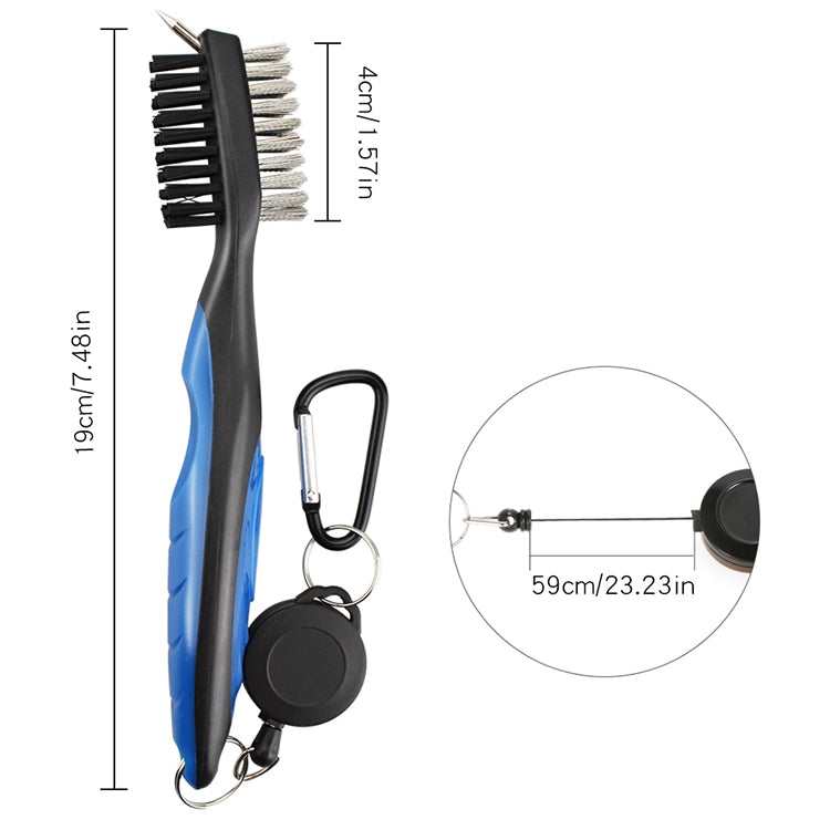 Bộ cọ vệ sinh khe bóng gậy golf, ZY-0021 cọ xanh dương, ZY-0021 cọ đen, ZY-0021 cọ xanh lá, ZY-0021 cọ đỏ, ZY-0021 cọ cam
