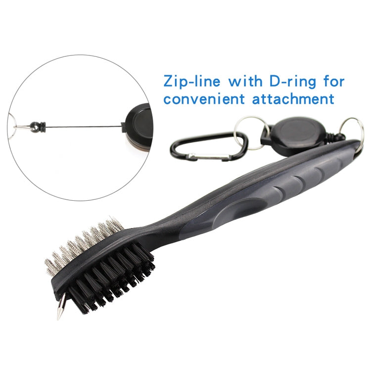 Bộ cọ vệ sinh khe bóng gậy golf, ZY-0021 cọ xanh dương, ZY-0021 cọ đen, ZY-0021 cọ xanh lá, ZY-0021 cọ đỏ, ZY-0021 cọ cam