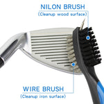 Bộ cọ vệ sinh khe bóng gậy golf, ZY-0021 cọ xanh dương, ZY-0021 cọ đen, ZY-0021 cọ xanh lá, ZY-0021 cọ đỏ, ZY-0021 cọ cam
