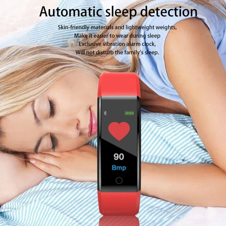 Vòng tay thông minh ID115 Plus theo dõi thể dục đo nhịp tim huyết áp đo bước chân sức khỏe chạy bộ cho IOS Android, ID115 Plus Đen, ID115 Plus Tím, ID115 Plus Xanh dương, ID115 Plus Đỏ, ID115 Plus Xanh đậm