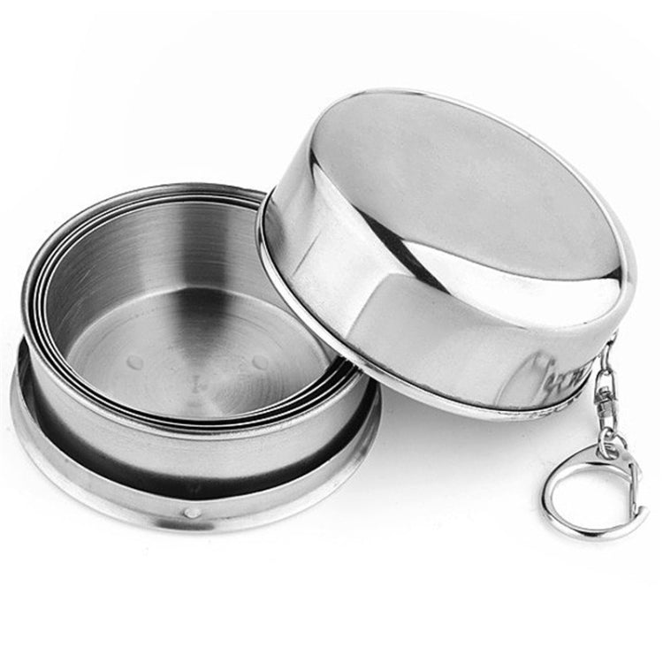 Cốc gấp cắm trại bằng thép không gỉ, cốc du lịch ngoài trời, cốc đi bộ cắm trại di động, cốc gấp, S 60ML, L 250ML