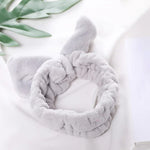 Băng Đô Nơ Mềm Coral Fleece Chữ "OMG" Mới Cho Nữ Dễ Thương Dụng Cụ Buộc Tóc Phụ Kiện Tóc