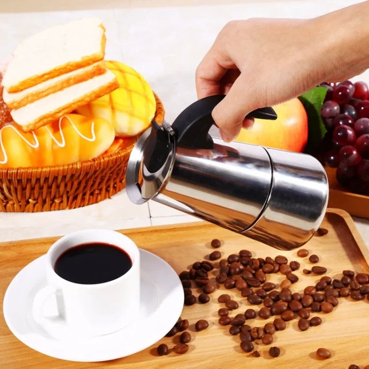 Ấm Pha Cà Phê Moka Bằng Thép Không Gỉ Có Bộ Lọc