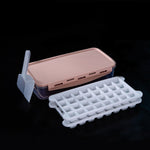 Hộp Đá Silicone Gia Đình Có Nắp Khuôn Đá Viên Lưới Đá Tủ Lạnh Làm Đá Nhanh Giao Màu Ngẫu Nhiên, 64 Ô, 96 Ô, 128 Ô