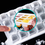 Hộp Đá Silicone Gia Đình Có Nắp Khuôn Đá Viên Lưới Đá Tủ Lạnh Làm Đá Nhanh Giao Màu Ngẫu Nhiên, 64 Ô, 96 Ô, 128 Ô
