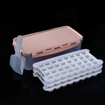 Hộp Đá Silicone Gia Đình Có Nắp Khuôn Đá Viên Lưới Đá Tủ Lạnh Làm Đá Nhanh Giao Màu Ngẫu Nhiên, 64 Ô, 96 Ô, 128 Ô