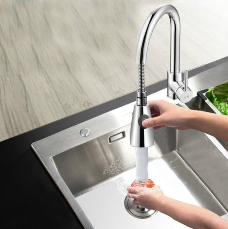 Vòi Rút Nhà Bếp Nóng Lạnh Thép Không Gỉ 304 Có Thể Kéo Ra Xoay Được, Đồng Mạ Điện, Thép Không Gỉ Màu Đen, Mạ 304, Mạ Đồng + Chặn Nước