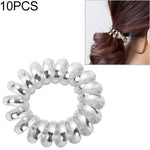 Bộ 10 Chiếc Dây Buộc Tóc Co Giãn Nhiều Màu Hình Xoắn Ốc Dây Buộc Tóc Đuôi Ngựa Dây Cao Su Dây Tóc Dây Điện Thoại Phụ Kiện Tóc