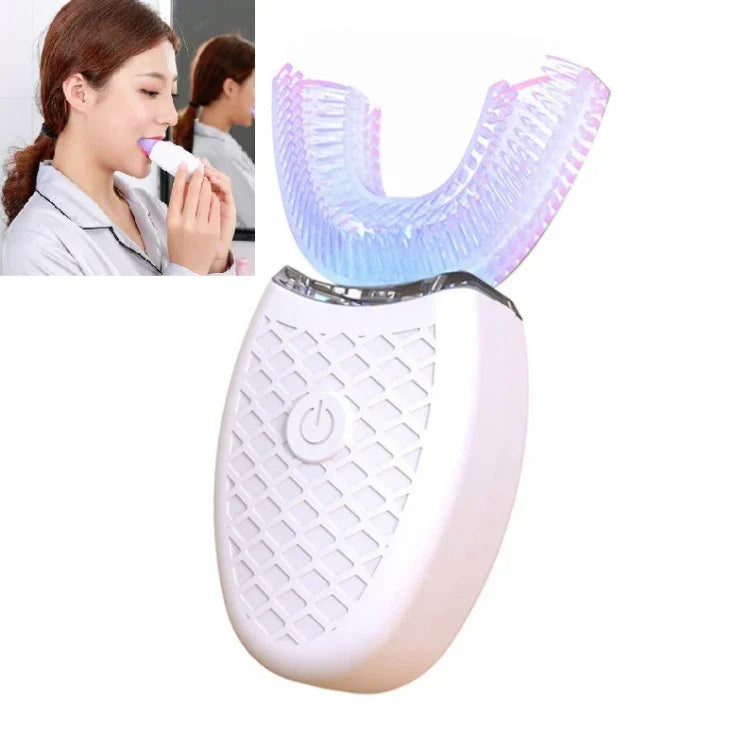 Bàn chải đánh răng điện làm trắng răng miệng hình chữ U tiện lợi