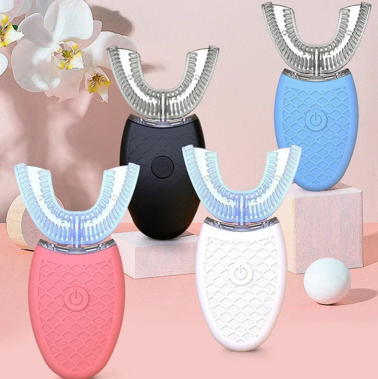 Bàn chải đánh răng điện làm trắng răng miệng hình chữ U tiện lợi