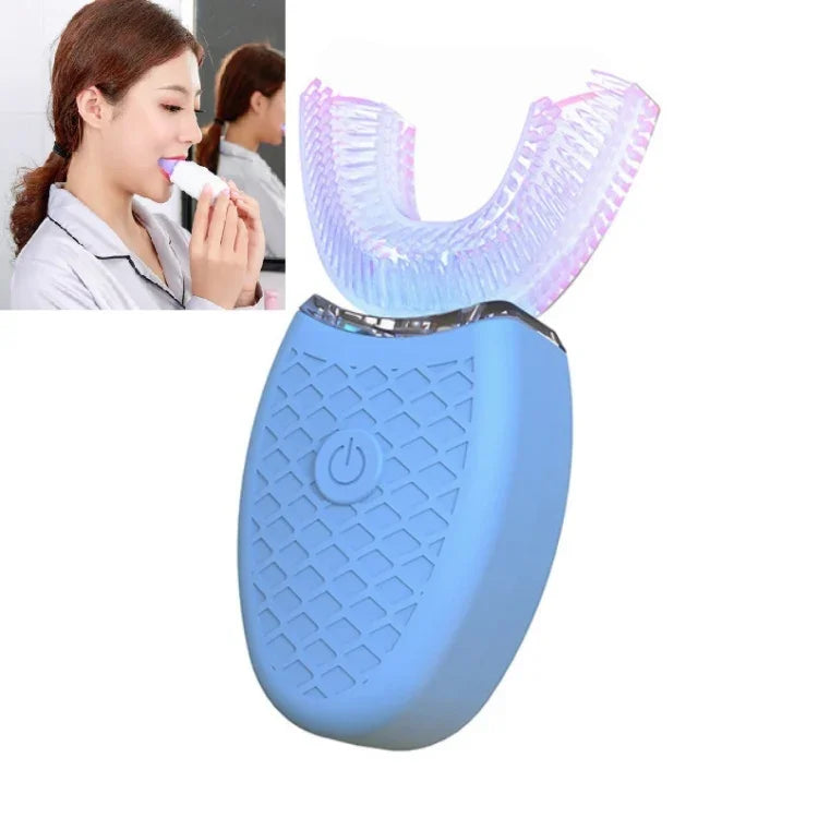 Bàn chải đánh răng điện làm trắng răng miệng hình chữ U tiện lợi